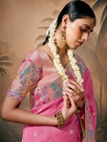 Pink Munga Silk Paithani Saree